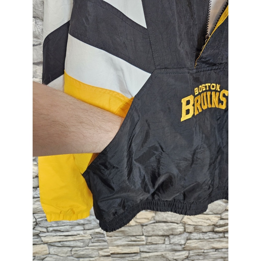 Starter Youth Boston Bruins Embroidered Jacket Windbreaker 1/2 Zip Large (16-18) - Picture 12 of 16